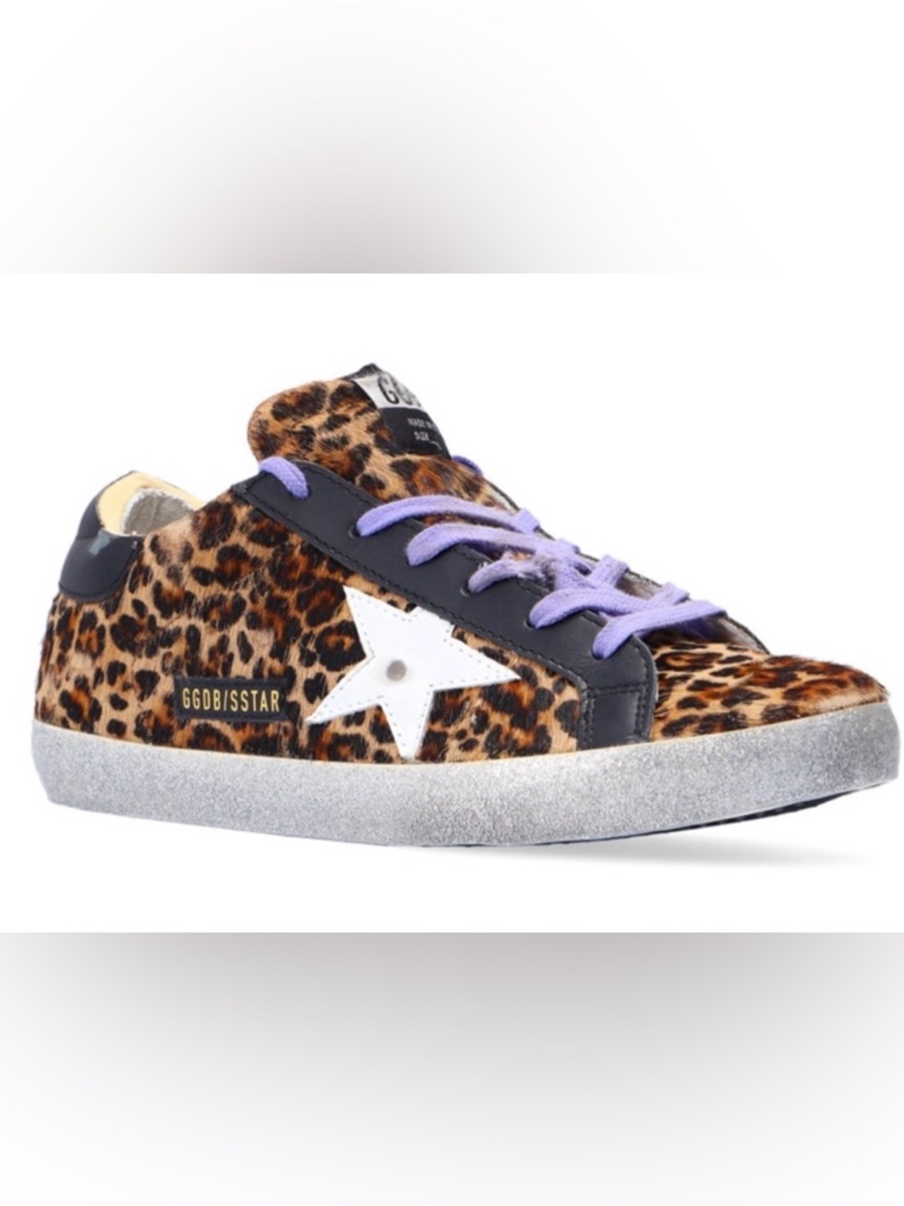 NIB Golden Goose Leopard Print Superstar Sneakers with Lilac
Laces Sz EU 36 US 6 - Picture 9 of 11